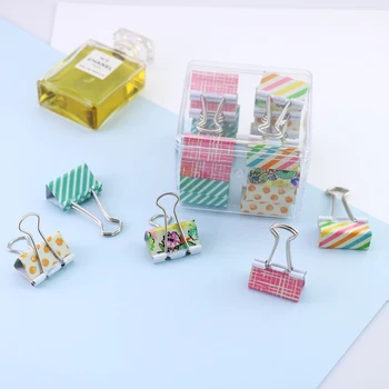

TUTU 32mm Binder Clips big Color Clips document Paper Clips with Clip Holder Fashion Office Accessories School Supplies H0131