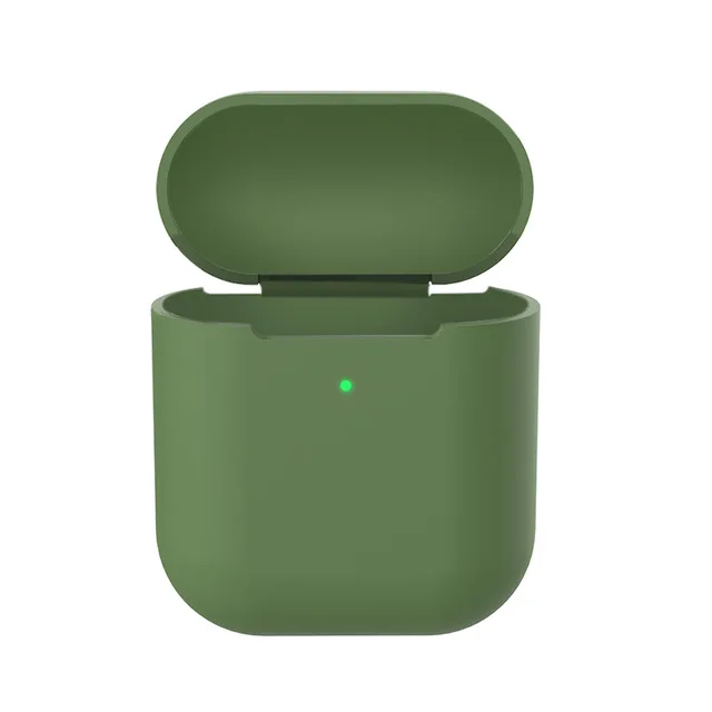 Чехол для наушников Apple AirPods 2 силиконовый чехол беспроводные Bluetooth наушники для Air Pods Чехол защитный для AirPod Тонкий чехол - Цвет: Mustard green
