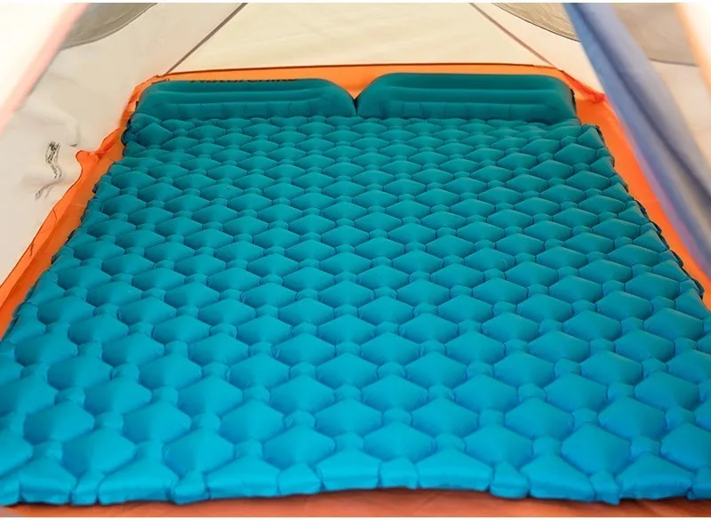 Naturehike надувной матрас с двумя подушками для двойной открытый кемпинг коврик палатка пляж складная походная кровать 185*115*5 см