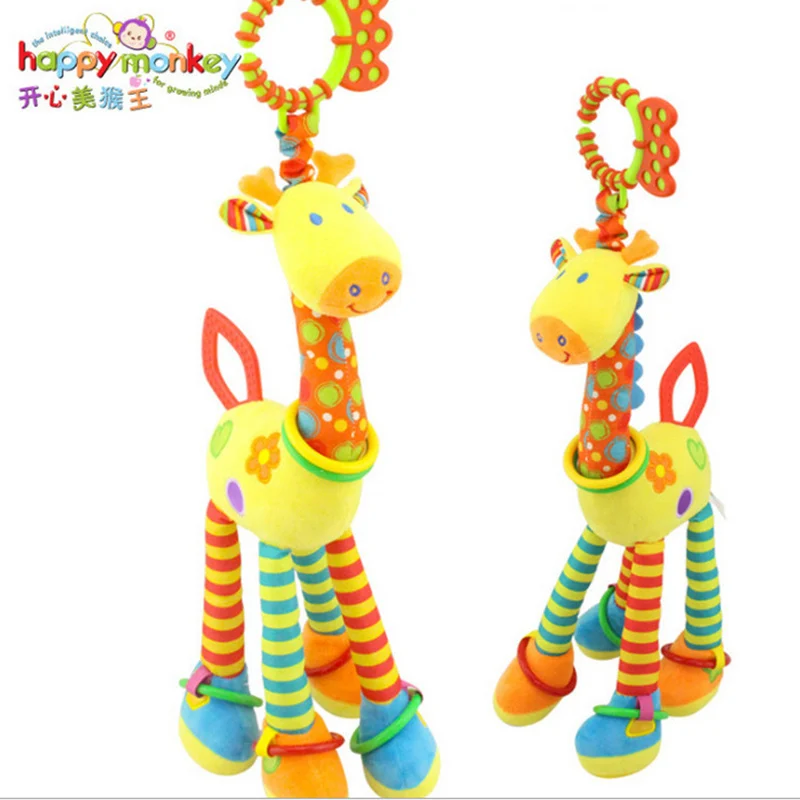 

(46cm)Giraffe/rabbit Bed Bells Infant toy ultra long hanging giraffe Baby Toys rattle bed bells toys 20% off