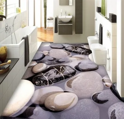 Cobblestone 3D Rugs Bathroom Corridor Carpets Aisle Stairs Carpet Bedroom Hallway Rug Bedside Entrance Home Wedding Non-slip Mat