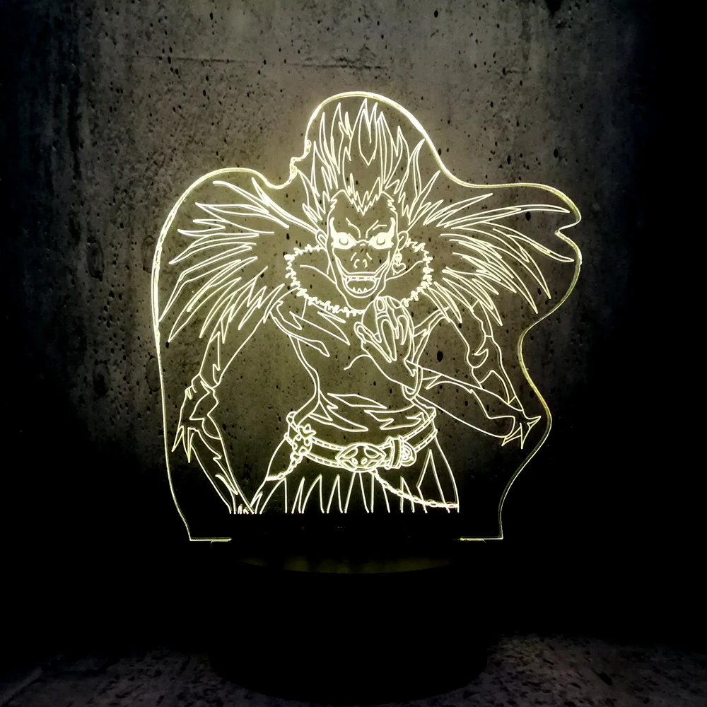 3D Светодиодная лампа DEATH god Ryuuku ночник декор для комнаты подростка креативная