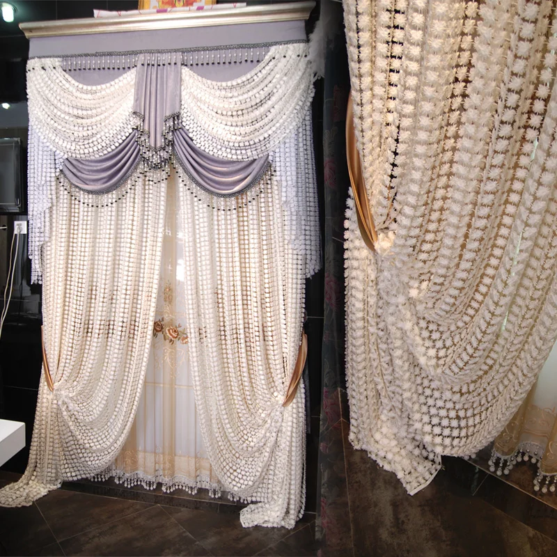 Us 117 32 13 Off Luxury Elegant Quality Floor Bedroom Embroidered White Curtain The Curtains Tulle Blinds Heavy Thick Summer Curtain Curtains In