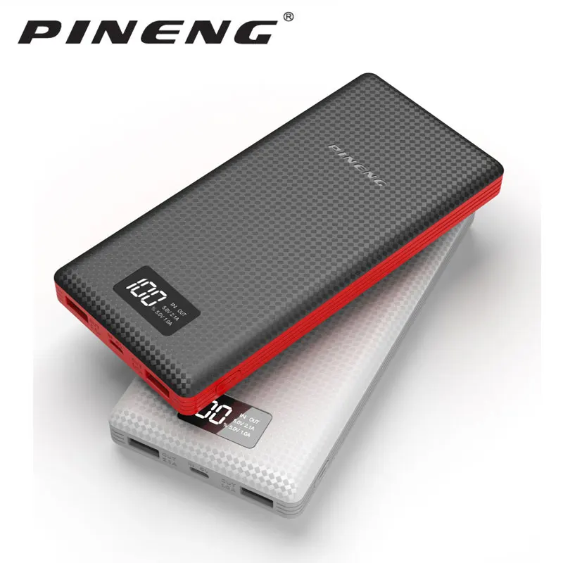 Горячее предложение, sal power Bank PINENG PN-969, 20000 мА/ч, двойной USB внешний аккумулятор, зарядное устройство, литий-полимерная поддержка, ЖК-дисплей, Msocow