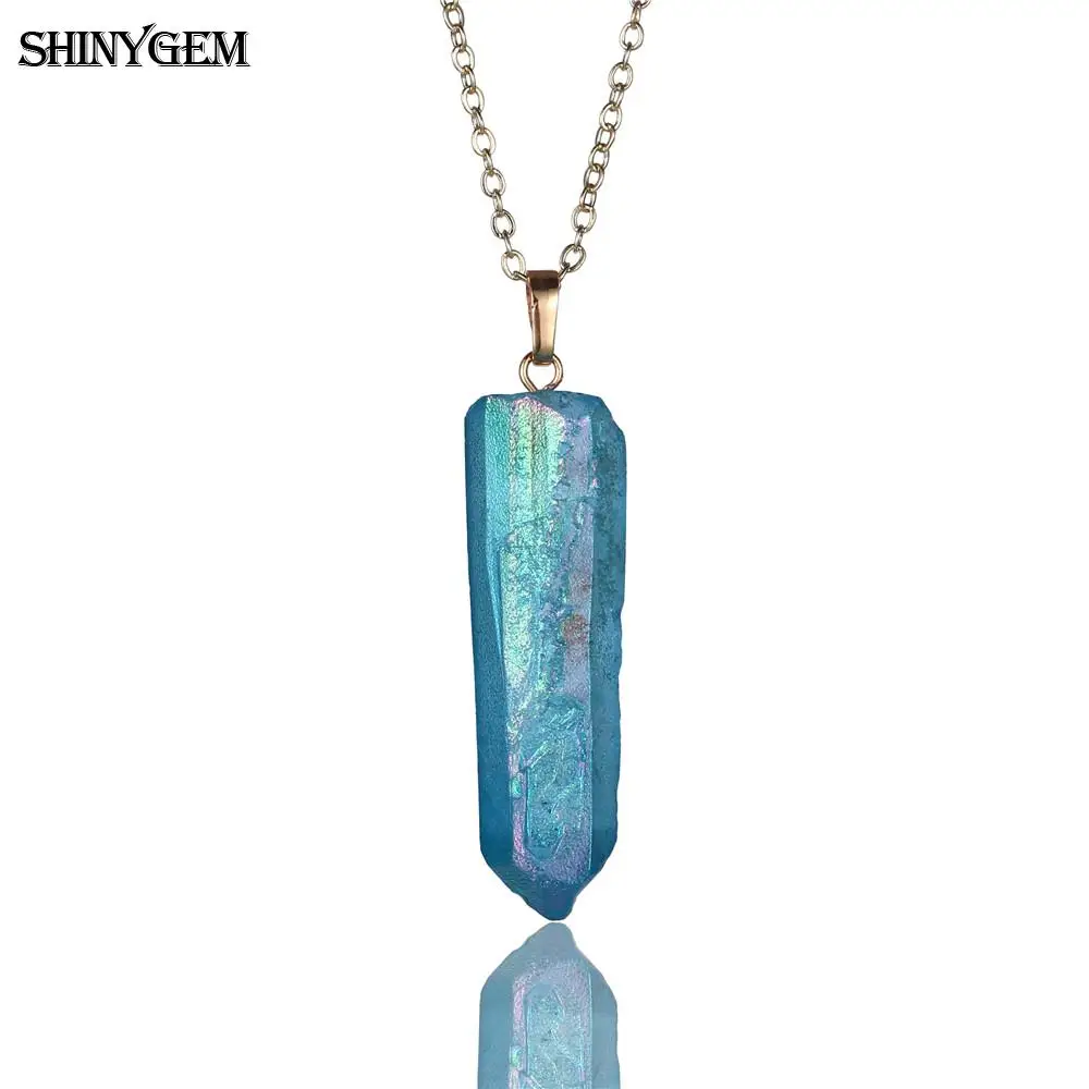 Ожерелье из натурального камня-чакры ShinyGem ожерелье минерального хрусталя с