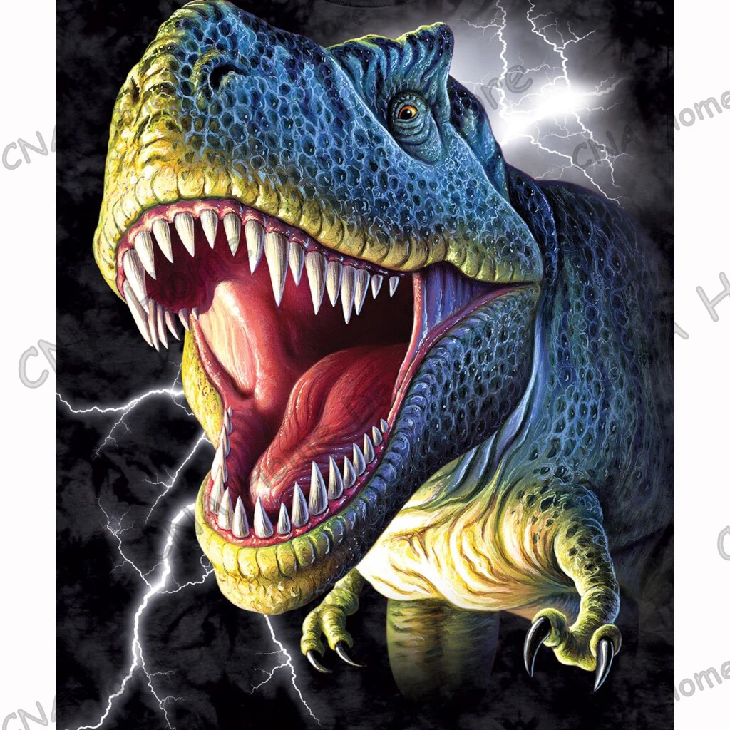 

New Arrival Christmas square dinosaur drill Mosaic 5D Diy Embroidery icons Diamond Painting animal Wall Stickers gifts