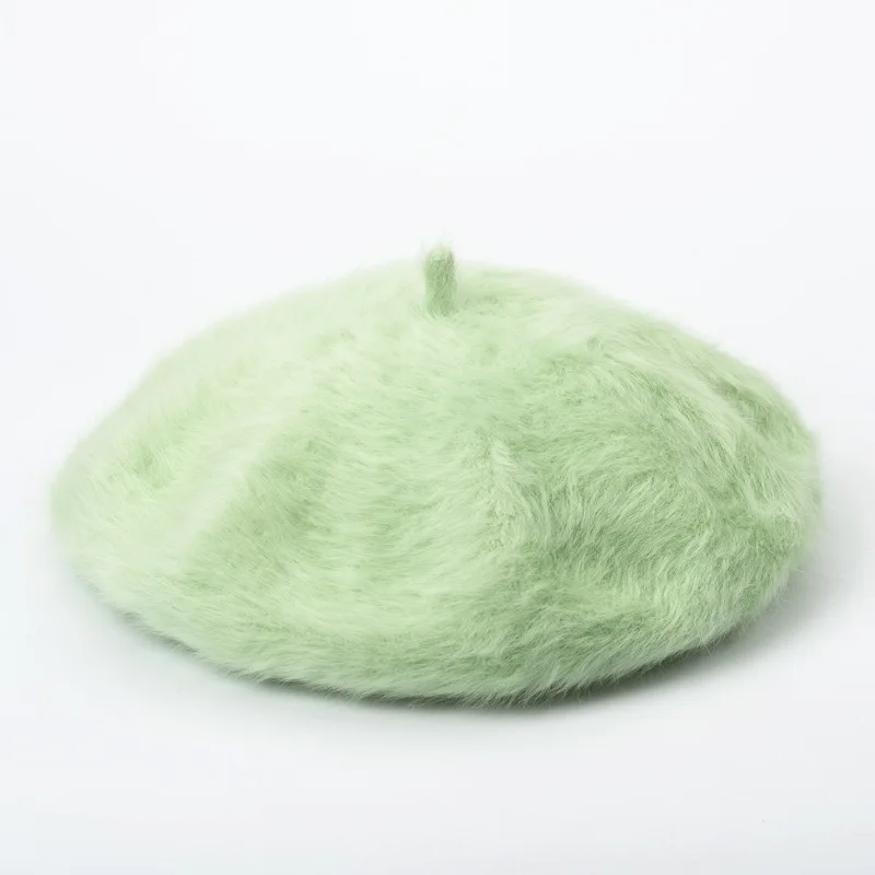 French Berets for Women Rabbit Hair Winter Painters' Hats New Arrival Warm Fashion 985001 | Аксессуары для одежды