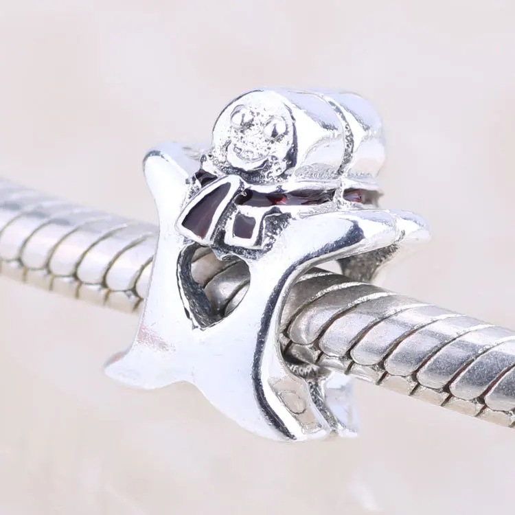 2017 Весна ослепительно форме снеговика красный шарф бусины для изготовления