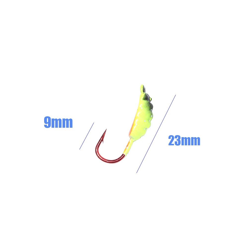 6 PCs 22mm/1.4g Ice Fishing Lure Maggot Worm New Metal Bait Ice Jig 6Color  Four Sets Mini Lead Winter Fishing Hook Accessories - AliExpress
