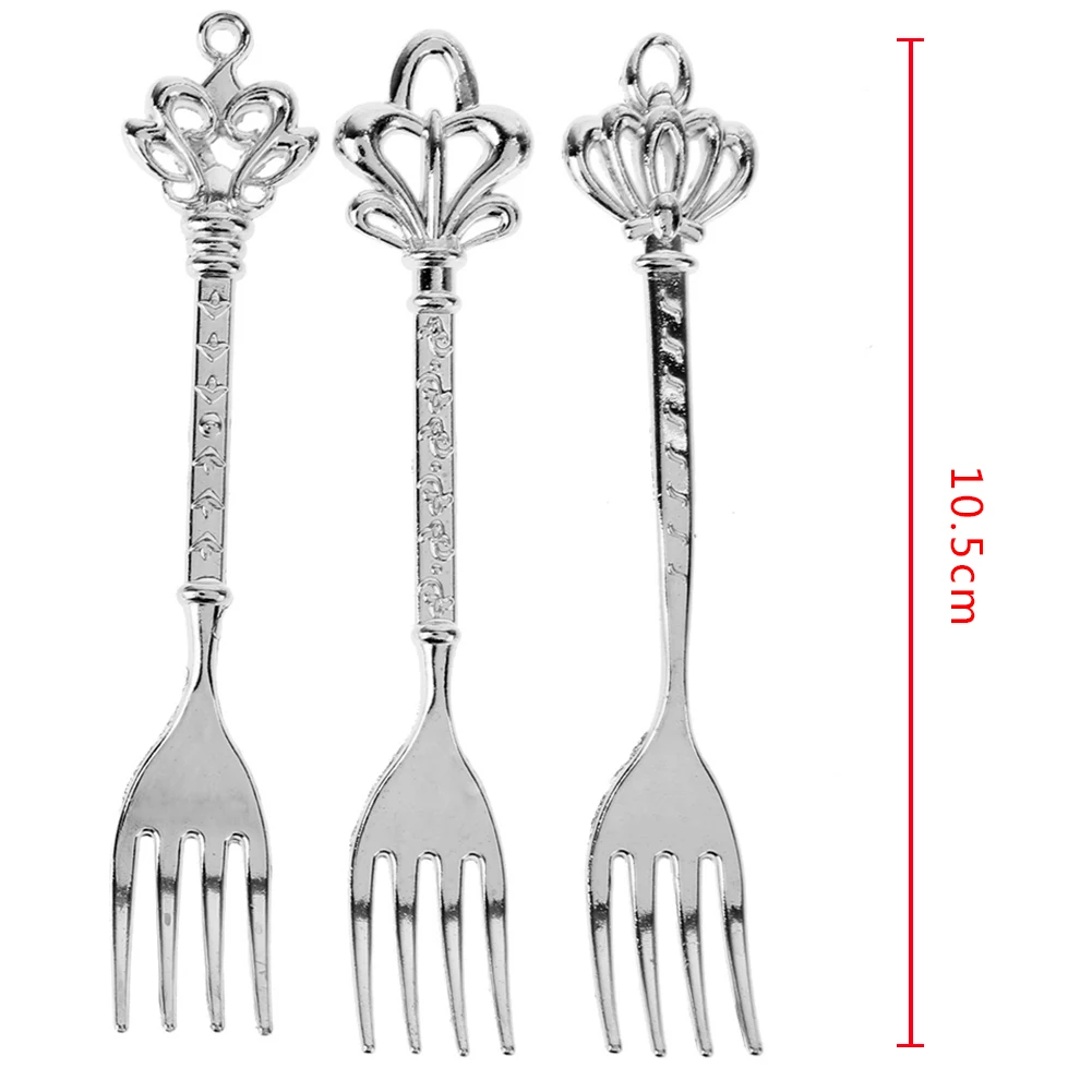 3 шт./компл. винтажная вилка из цинкового сплава с головкой короны вилки для