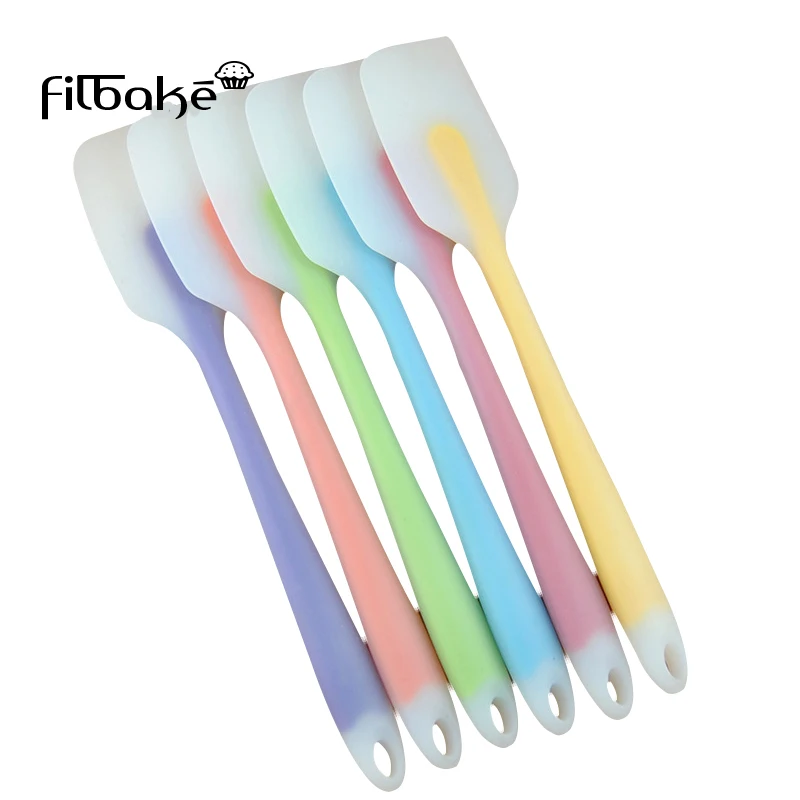 

FILBAKE 2019 New 1 Pcs Piece Transparent Silicone Cake Scraper Cream Spatula Cake Spatula Blade High Temperature Baking Tools