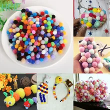 300 шт./лот 10 мм многоцветные помпоны мягкие шарики-Помпоны DIY Швейные Свадебные аксессуары для скрапбукинга
