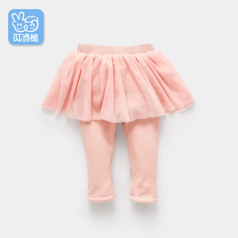 Dinstry/верхняя одежда; сезон весна-осень; комплект из двух предметов для малышей; брюки+ юбка; Милые штаны для девочек - Цвет: Pink