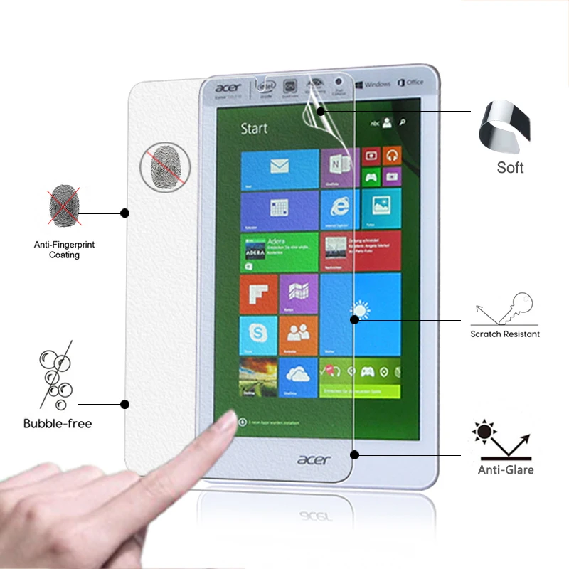 Антибликовая матовая защитная пленка премиум-класса для планшетов Acer Iconia Tab 8