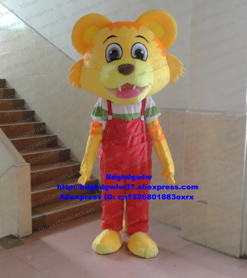 

Yellow Red Leopard Panther Pard Cougar Cheetah Panthera pardus Mascot Costume Character Art Festival New Year Party zx2390