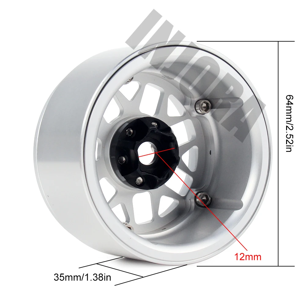INJORA 4 шт. алюминиевый сплав 2,2 Beadlock Колесные диски для 1/10 RC Рок Гусеничный осевой SCX10 RR10 Wraith 90056 Traxxas TRX4 TRX-6