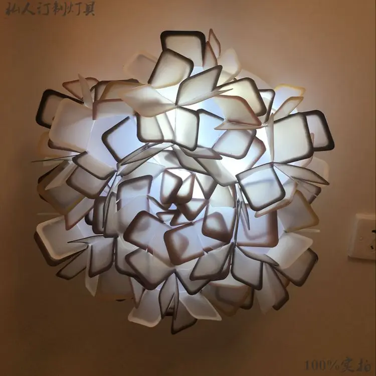 Дизайн, Подвесная лампа Clizia ручной работы, цветной градиентный акриловый цветочный светодиодный подвесной светильник, подвесной светильник для спальни, столовой