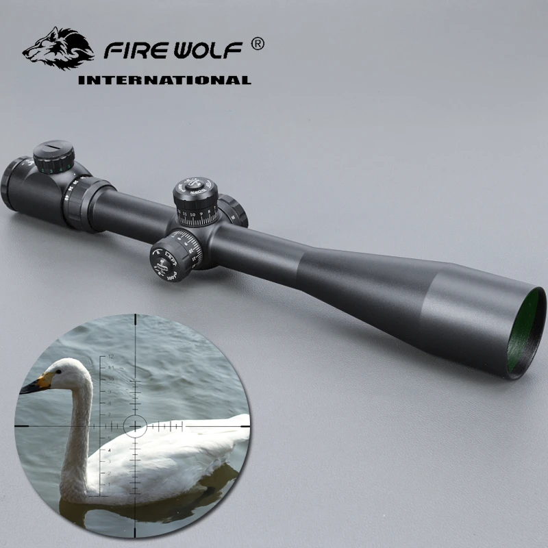 

10-40x50 Long Range Riflescope Side Wheel Parallax Optic Sight Rifle Scope Hunting Scopes Sniper Luneta Para Rifle