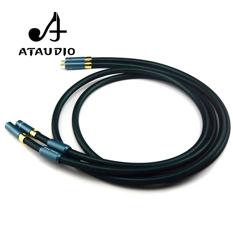  ATAUDIO Hi-end Audio 2 RCA Cable Male to Male Multimedia DVD Interconnect top quality Occ Dual RCA 