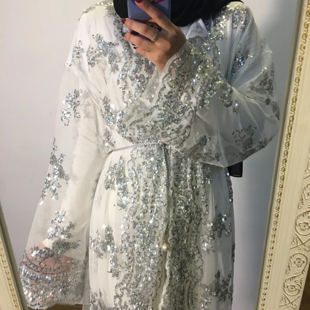 ОАЭ Дубай открытый абайя для мусульманских женщин Кардиган Лето цветочный исламский халат платье Повседневная одежда элегантное платье скромная одежда