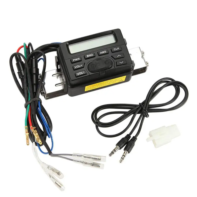 Tiny LCD Handlebar Mount Radio Head Unit For Motorcycle Chopper ATV