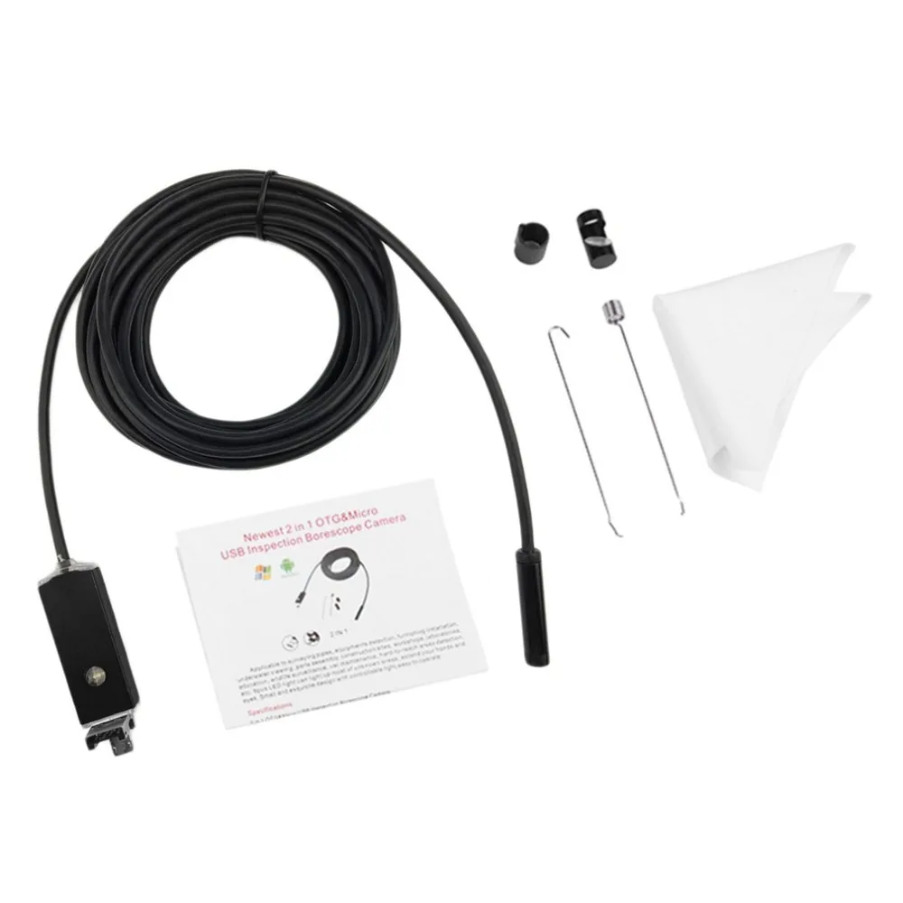 

2 IN 1 Taking Photo Endoscope Camera LED Lamp Adjustable USB Endoscope IP67 Waterproof Three Colors and Length Available