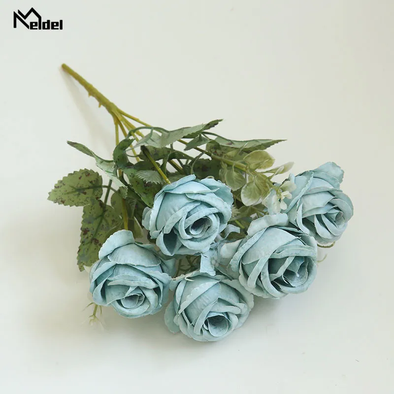 silk roses peony artificial flowers fake flower bouquet (6)