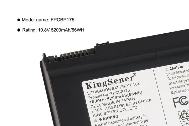 KingSener 10,8 V 56WH Батарея FPCBP175 для Fujitsu LifeBook E780 AH550 AH530 A540 A550 A6210 A6220 A6230 E8410 E8420 FPCBP176