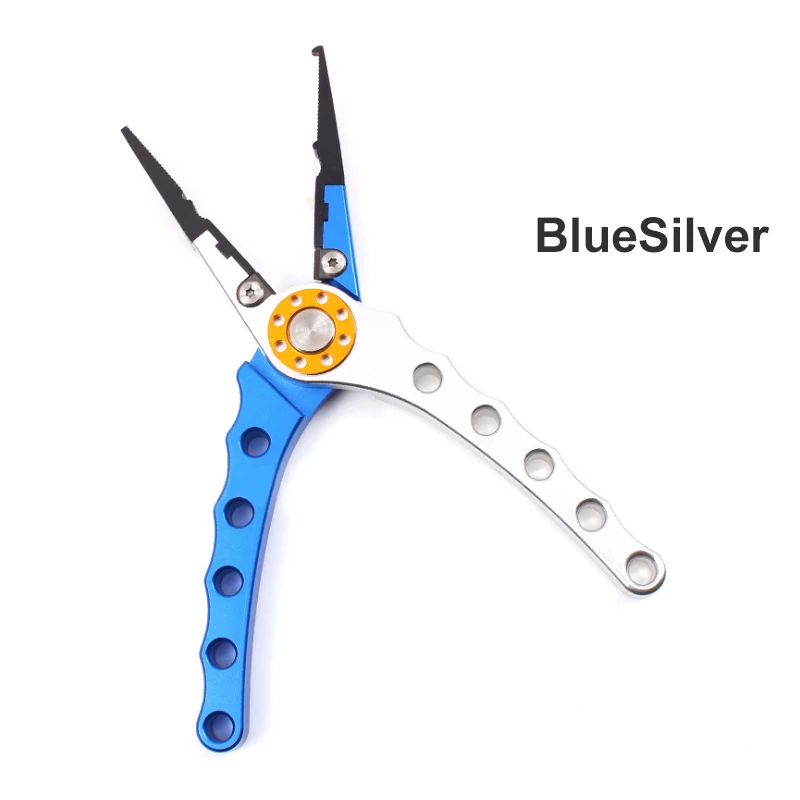BlueSilver YOUGLE алюминиевые рыболовные плоскогубцы Веревка Линия резка крюк для удаления рыболовные инструменты - Цвет: BlueSilver