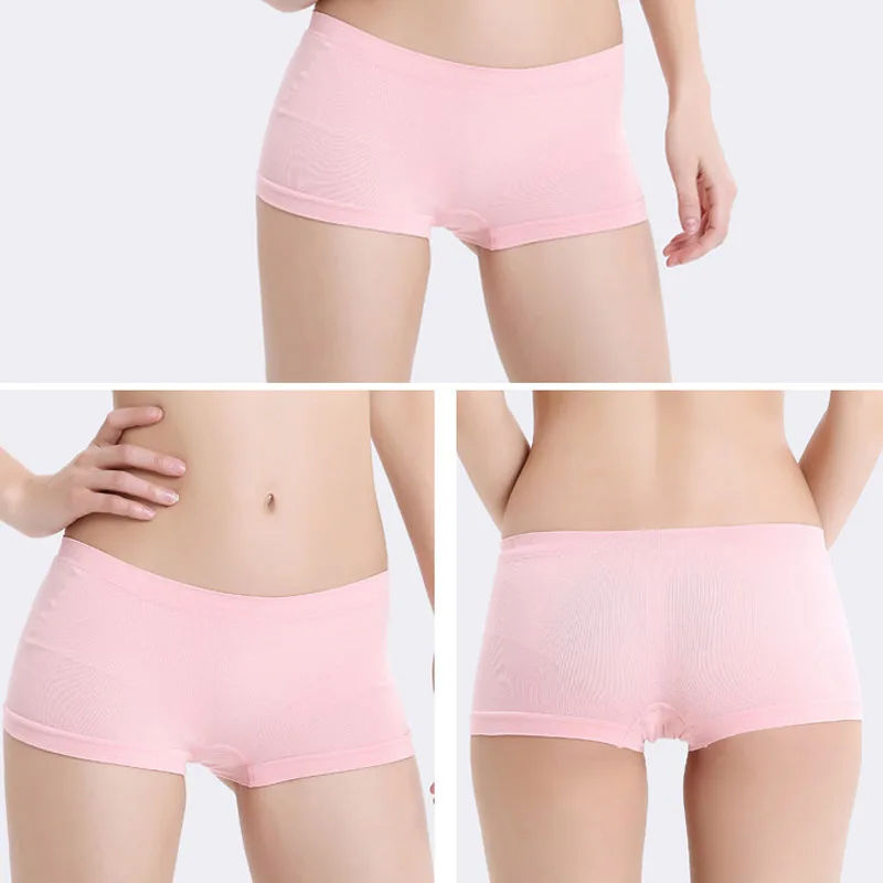 Molasus 4PCS Women's Cotton Boxer Underwear Ladies Soft Safety Panties  Female Breathable Inseam Briefs Set Boy Shorts Plus Size - AliExpress