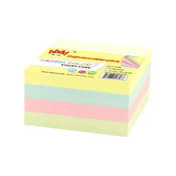 

4A Sticky Notes Cube In Ultra Colors 3 x 3 Inches Pastel Assorted Memo Pad Planner Sticker Notebook Self-Stick Note 4A 3033