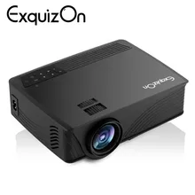 Exquizon GP12 Updated EHD09 Mini Projector 1800Lumen 800*480 Max 1080P Multimedia Support HDMI/USB/SD/AV/AUX Vieo Beamer