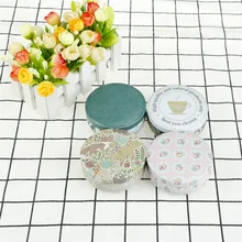 Портативный круглый чай, сахар, кофе, монета жестяная коробка для хранения коробка кухня цветочный Рисунок стиль подарок 4 цвета