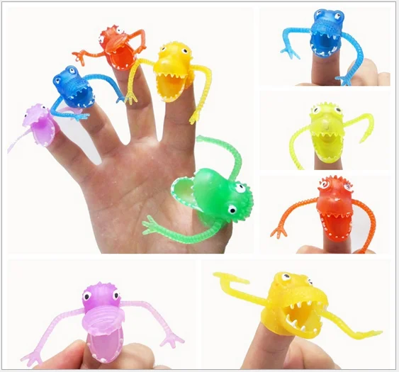 10 PCS/lot Novel Plastic Finger Puppet Story Mini Dinosaur Toys With