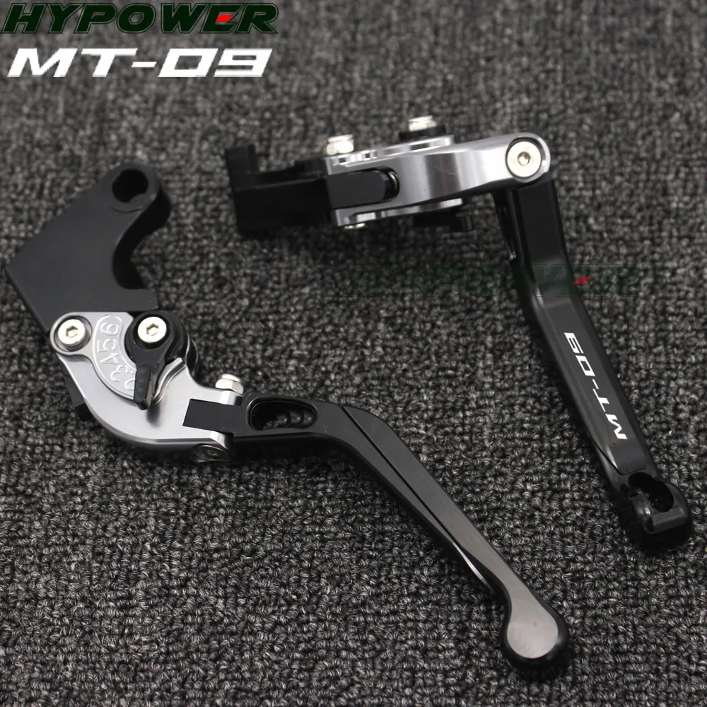 Для Yamaha FJ 09/MT 09 Tracer 2015 2018 с логотипом (MT 09) черный + титан CNC регулируемые складные
