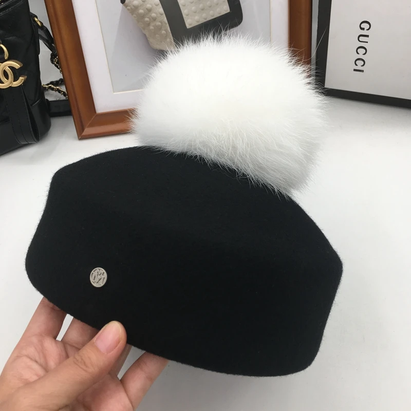 

Autumn and winter fashion small fedoras wool fedoras jazz hat roll-up hem