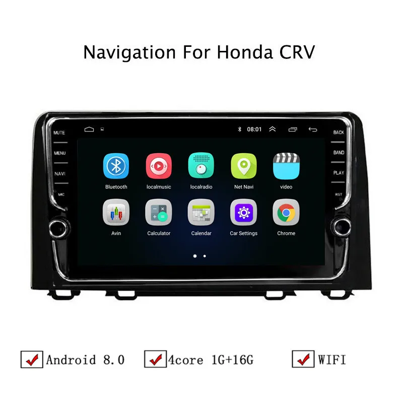 NAVITOPIA 9 дюймов Автомобильный мультимедийный плеер Andriod 8 1 GPS навигация для Honda CRV 2017