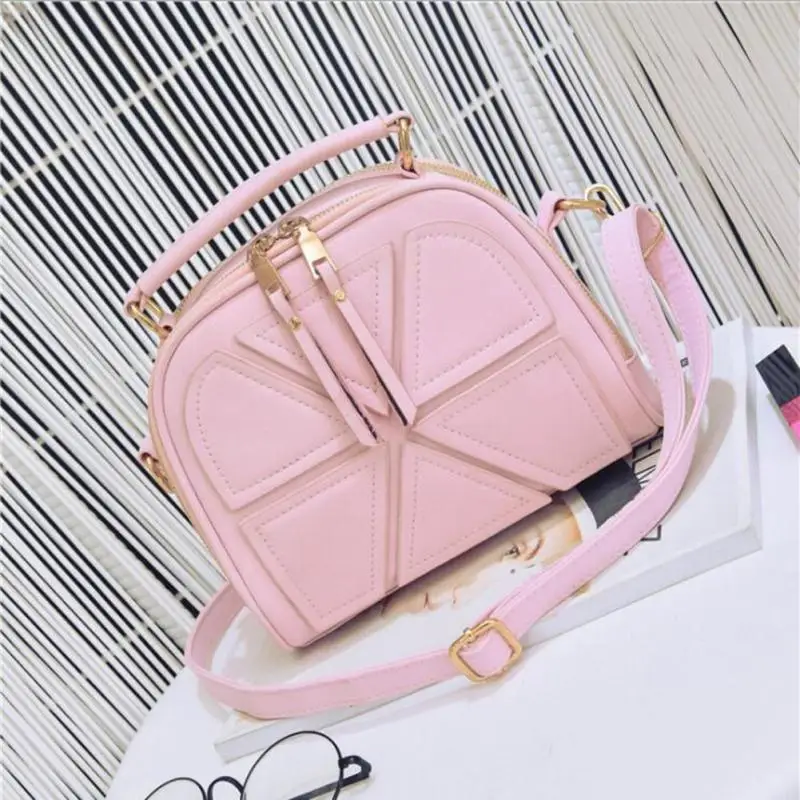 

2017 Triangle Stitching Retro Fashion Girl Handbags Female Women Messenger Bag High Quality Pu Leather Shoulder Crossbody Bag