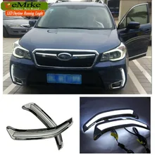 eeMrke High Power LED DRL For Subaru Forester 2013 White DRL Fog Cover Daytime Running Lights Kits