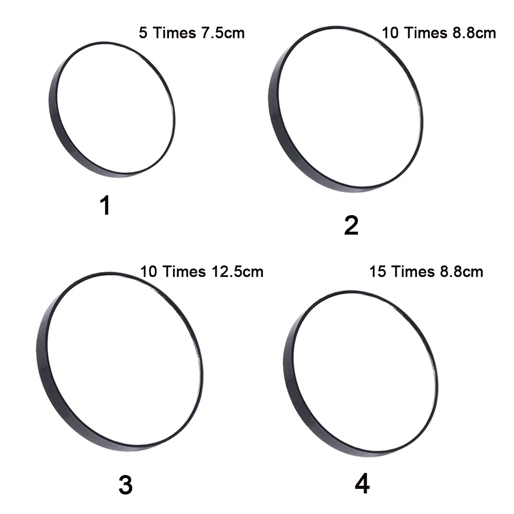 5X 10X 15X присоска гладкая поверхность увеличительное автомобильное домашнее зеркало для макияжа портативный круглый компактный косметический инструмент односторонний