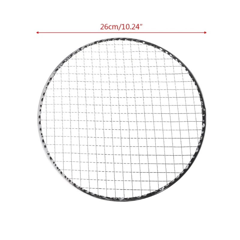 VFGTERTE 26/28/30/33cm BBQ Grill Round Grilling Meshes kitchen Outdoor Camping Vegetables Fish Seafood Cooking BBQ Tools
