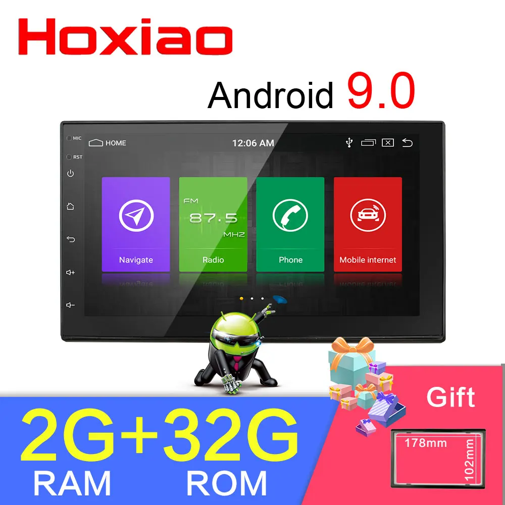 2 din Автомобильный Android 8 1 RAM 2G ROM 32G GPS навигация Bluetooth для Nissan VW Toyota WiFi мульти медиа 7