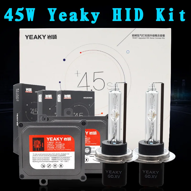 Премиум Yeaky 45W Xenon H1 H7 H3 H11 HB3 HB4 HID комплект ксеноновой лампы быстрая яркая 5500K Yeaky лампа для фар 45W Yeaky HID балласт комплект