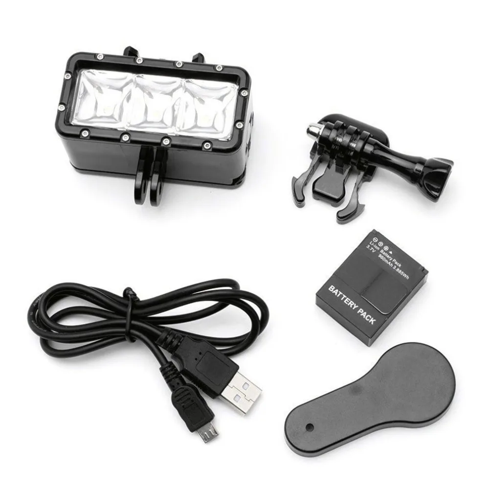 

Waterproof Diving LED Video Spot Light Lamp 30m Underwater Light Mount Buckle Screw Strape Kit For GoPro Hero 4 3+ 3 Quality