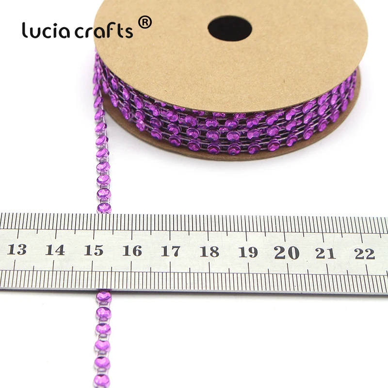 Lucia crafts 2y/лот 4 мм пластиковые линии дрель для вечерние сумки декор обуви DIY одежды ручной работы материал аксессуары I1104