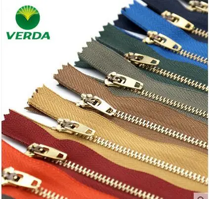 

8pcs Metal brass teeth zippers zipper of the slacks Closed end zipper 18cm longth DIY free shipping