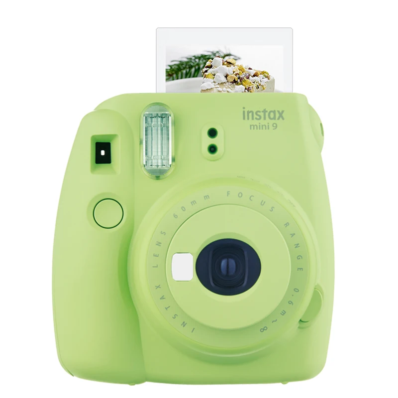 Fujifilm Instax Mini 9 камера 5 цветов+ 10 снимков Fuji Mini 9 мгновенная пленка монохромная фотобумага - Цвет: Lime Green