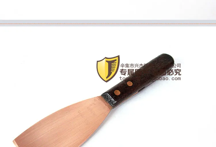 Красный медный искробезопасный шпатлевка нож с деревянной ручкой, безопасности строительный ручной инструмент для очистки