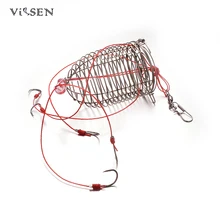 Vissen рыбалка аксесуары карповая рыбалка аксессуары подачи клетка нержавеющей стальной клетке крючки Монстр группы толстолобик и пестрый толстолобик Рыбалка аксессуар