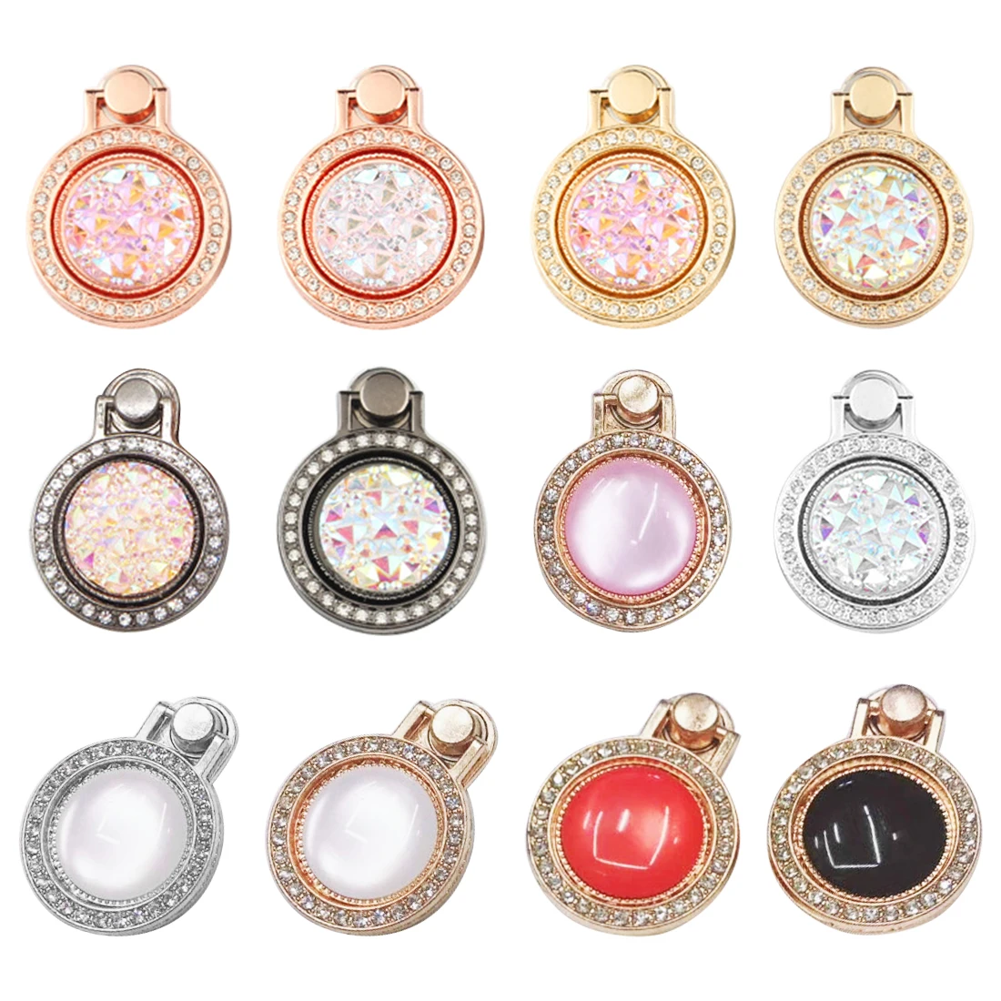 

New 360 Degree Mobile Phone Stand Holder Finger Ring Mobile Smartphone Phone Holder Stand Diamond For iPhone Huawei All Phone